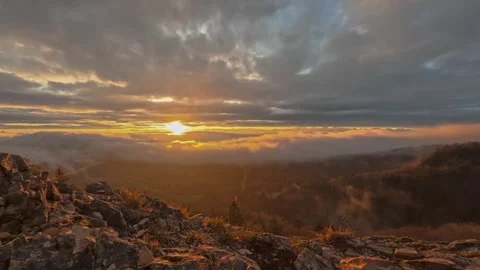 Sunset mountain Skyline Video stock 273698223