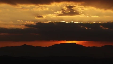 Sunset mountain time lapse 库存影片 73269281