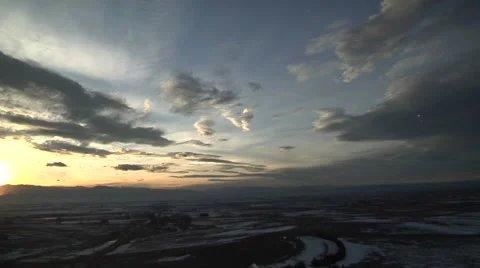 Sunset Mountain Waves Stock Footage 54724790