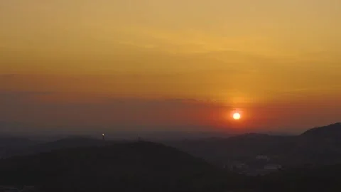 Sunset in the mountains 4K Stock Footage 279591576