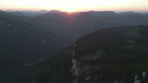 Sunset Mountains Austria Rax Stock Footage 268886172