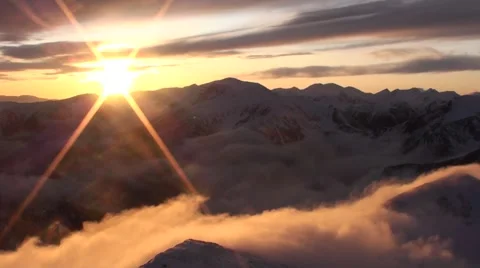 Sunset in the mountains Stock Footage 917228