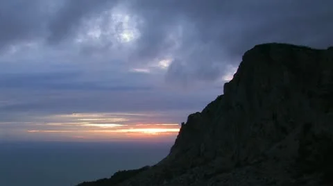 Sunset in the mountains. Stock Footage 10823312