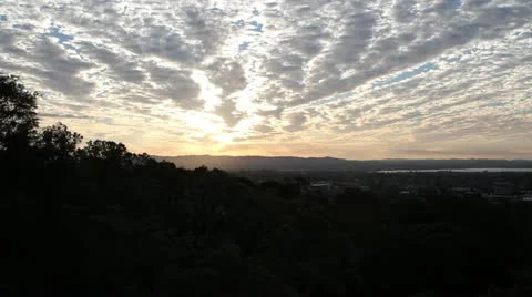 Sunset by the mountains Stock Footage 11818096