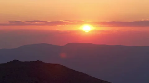 Sunset in mountains Stock Footage 26057700