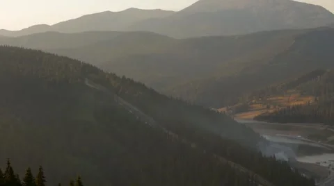 Sunset in the mountains Stock Footage 53945623