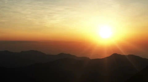 Sunset in Mountains Stock Footage 58319510