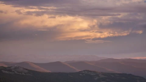 Sunset in mountains Stock Footage 61347547
