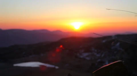 Sunset in mountains Video stock 63371501