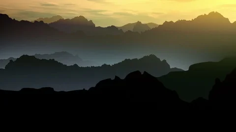 Sunset in the mountains Stock-Footage 72649275