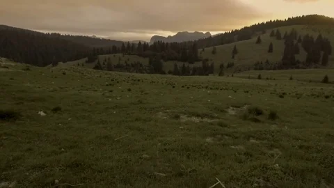 Sunset in mountains Stock Footage 76583728
