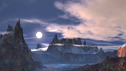 Sunset in the Mountains Stock Footage 80298989