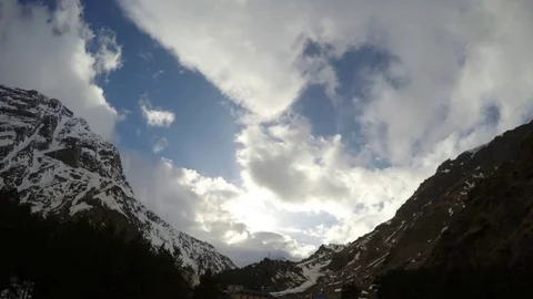 Sunset in mountains Stock Footage 82132887