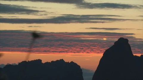 Sunset in the mountains Stock Footage 83694906