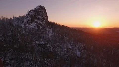 Sunset in the mountains Stock Footage 84941883