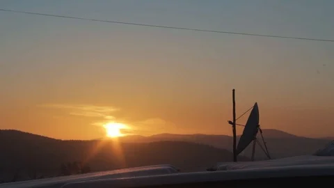 Sunset in the mountains Stock Footage 89658531