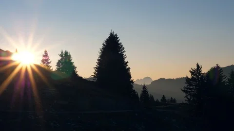 Sunset in the mountains Video stock 98660091