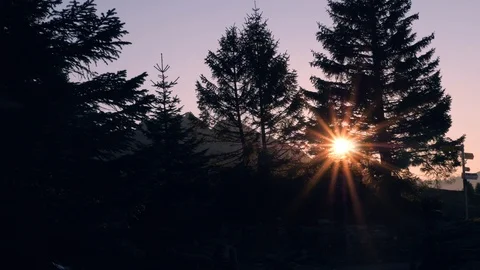 Sunset in the mountains 動画素材 98660241