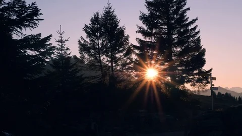 Sunset in the mountains Video stock 98661115