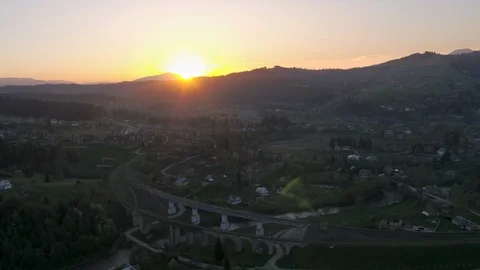 Sunset in the mountains Stock Footage 99208180