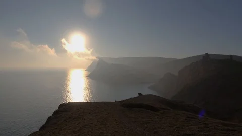 Sunset in the mountains 스톡 동영상 107078746