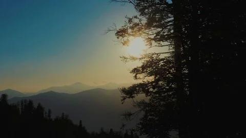 Sunset in the Mountains Stock Footage 112129577