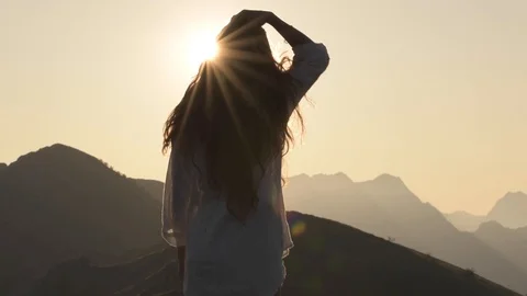 Sunset in the Mountains Stock Footage 117070446