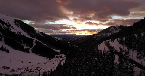 Sunset in the mountains Stock Footage