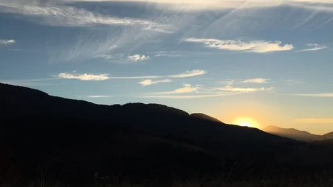 Sunset in the mountains. Stock Footage 127919478