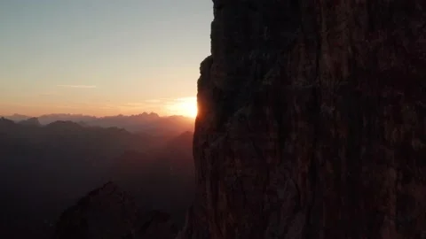 Sunset in the mountains Stock Footage 131337394