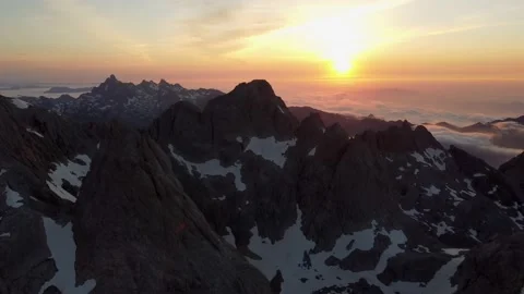 Sunset in the Mountains Stock Footage 157178639