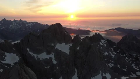 Sunset in the Mountains Stock Footage 157178765