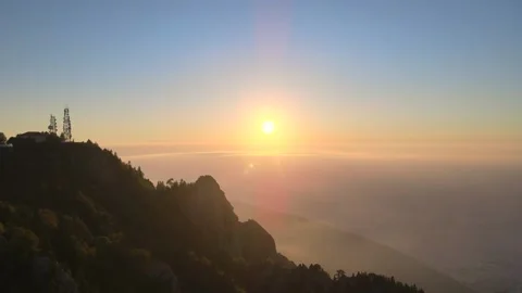 Sunset From Mountains Vídeo Stock 197573716