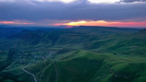 Sunset in the mountains. Stock Footage 250668529