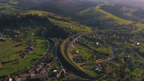 Sunset in the mountains Stock Footage 255103931