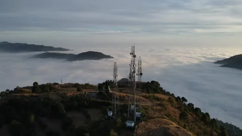 Sunset in the mountains Stock Footage 296938850