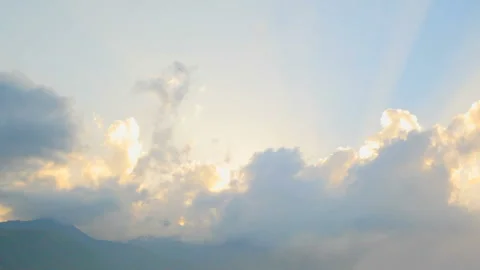 Sunset in the mountains. Georgia Stock Footage 106199331