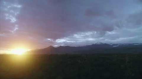 Sunset with mountains in Iceland Vídeos de archivo 71153705