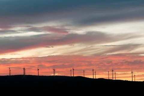 Sunset in the mountains of Navalon Stock Photos