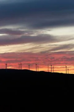Sunset in the mountains of Navalon Stock Photos