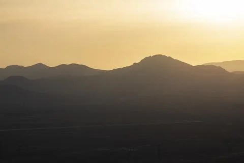 Sunset in the mountains. Nice soft light Stock Photos
