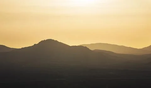 Sunset in the mountains. Nice soft light Stock Photos
