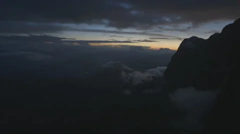 Sunset In The Mountains - Pan (Canon Log) Видео 54622092