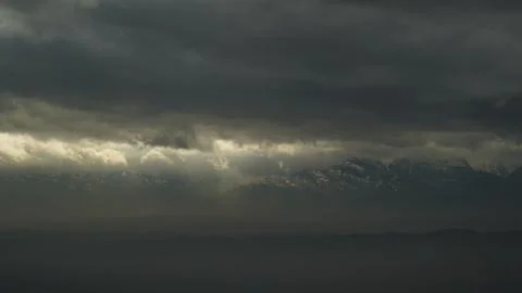 Sunset of mountains Foto stock