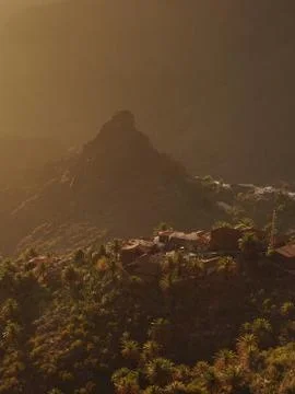 Sunset on mountains Foto stock