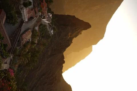 Sunset on mountains Stock Photos