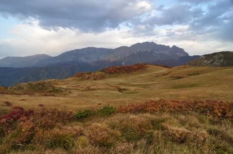 Sunset in the mountains Foto stock