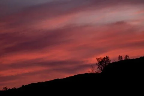 Sunset in the mountains Stock Photos