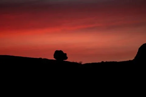 Sunset in the mountains Stock Photos