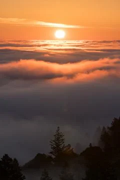 Sunset in the mountains Stock Photos